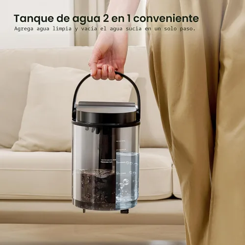 Vista 6 de Uwant Limpiador de alfombras portátil con vapor y agua caliente, 18 Kpa, máquina limpiadora de tapicería para mascotas con herramientas de limpieza