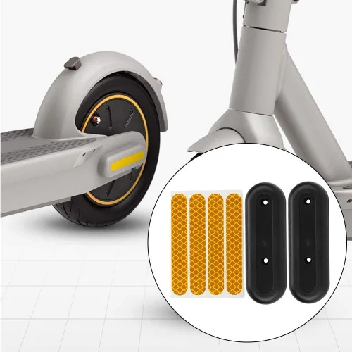 Vista 8 de Cubierta protectora para cubo de rueda y calcomanías reflectantes, carcasa protectora E-Scooter con adhesivo reflectante para G30