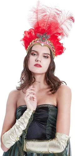 Vista 6 de PICTURESQUE Carnival Feather Headpiece Showgirl Headband