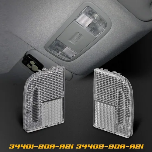 Vista 2 de Cubierta de luz interior de cúpula para techo Mapa de techo Lente de luz 34401-SDA-A21 34402-SDA-A21 lado derecho izquierdo Compatible con Honda
