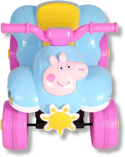 Vista 2 de Peppa Pig - Cuatrimoto eléctrico de 6 V, con licencia oficial, accionamiento con botón, diseño seguro y estable de 4 ruedas, juguete para niños