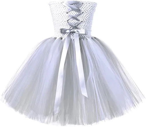 Vista 7 de IBAKOM Disfraz de Halloween aterrador para niños 2 piezas vestido de novia de esqueleto trajes de boda de la muerte para niños pequeños disfraz