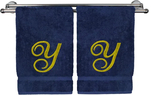 Vista 171 de Toalla de mano con monograma, regalo personalizado, 16 x 30 pulgadas, extra absorbente, 100% algodón turco, acabado de rizo suave, para baño, cocina