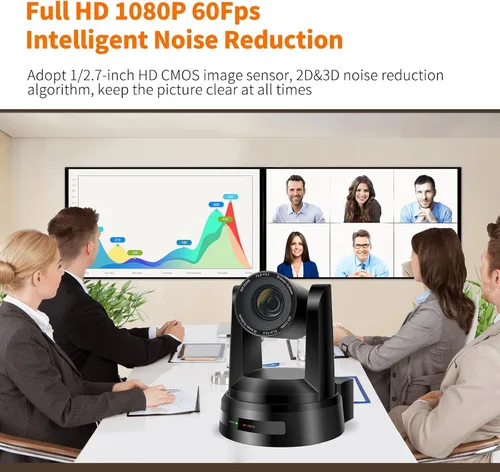 Vista 2 de Cámara PTZ 4K, seguimiento automático AI USB3.0/3G-SDI/LAN HDMI PTZ Cámara 20X óptico +16X zoom digital con PoE transmisión en vivo para adoración