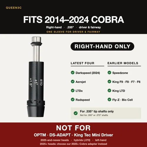 Vista 2 de Adaptador de eje para Cobra DS-Adapt, OPTM, Darkspeed, Aerojet RH
