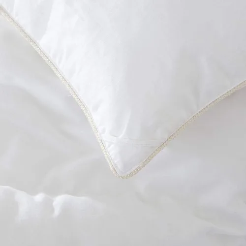Vista 4 de 1000 hilos Full- Queen Size Siberiano Ganso alternativa Comforter Solid Color Blanco, 100% algodón egipcio 750 FP, 50oz