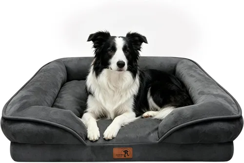 Vista 65 de Spotted Play Cama ortopédica para perros con lados, sofá cama para perros pequeños, sofá cama de espuma de apoyo para mascotas con funda extraíble