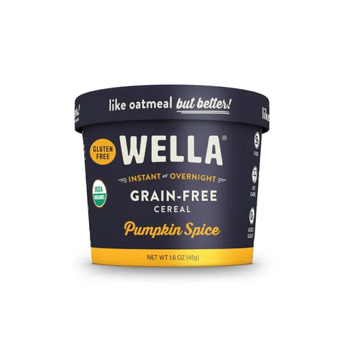 Vista 7 de Wella Cereal de Avena Alternativa, Cereal Caliente para el Desayuno Sin Gluten, Sin Granos Paleo Orgánico Vegano Alto en Proteínas Superalimento a