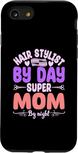 Vista 18 de Hair Stylists by Day Super Mom by Night Hair Stylist Case para iPhone 17