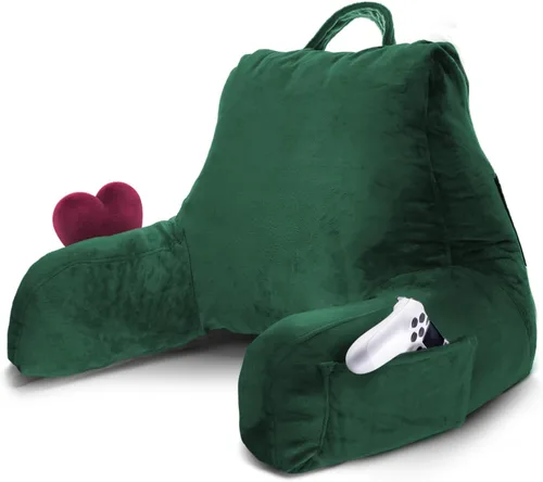 Vista 65 de Nestl Almohada de lectura para niños y adolescentes con espuma viscoelástica triturada, almohadas de respaldo para leer, ver y jugar, uso
