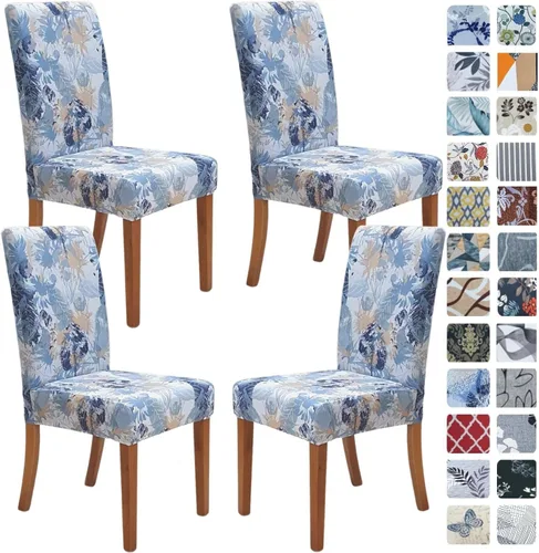 Vista 63 de SPRINGRICO Juego de 4 fundas para sillas de comedor, fundas elásticas para sillas de comedor, de elastano lavables, fundas para sillas Parsons