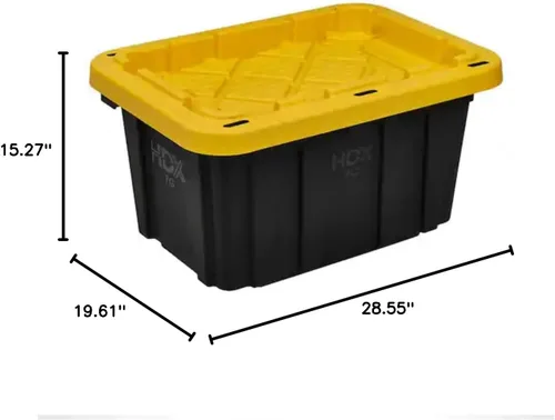 Vista 7 de HDX HDX - Bolsa de almacenamiento de plástico de polipropileno resistente, 27 galones, color negro (paquete de 4)