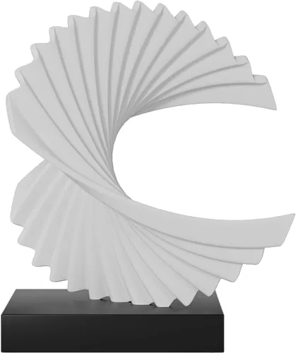 Vista 12 de Estatua abstracta para decoración del hogar, escultura de escritorio de oficina para hombres, adorno creativo de línea redonda para estantería