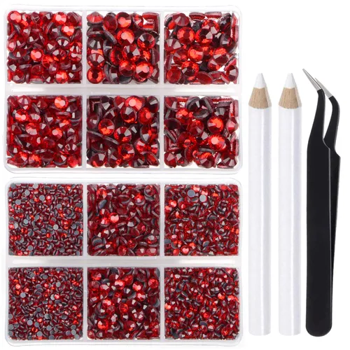 Vista 19 de LPBeads 10000 unidades de diamantes termoadhesivos SS6 amatista con parte trasera plana, gemas de diamantes de imitación de cristal redondas