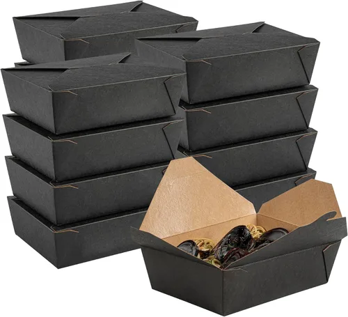Vista 70 de Restaurantware Bio Tek - Cajas para llevar de 30 onzas, 200 loncheras para llevar, cierre de tabulación, resistentes al calor, desechables, de papel