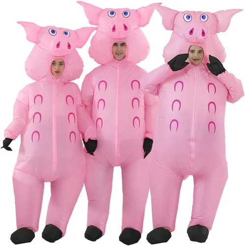 Vista 2 de RHYTHMARTS - Disfraz navideño inflable para adulto, cosplay, fiesta, ropa divertida, disfraz, fiesta de máscaras, desfile. 1 pieza., talla única