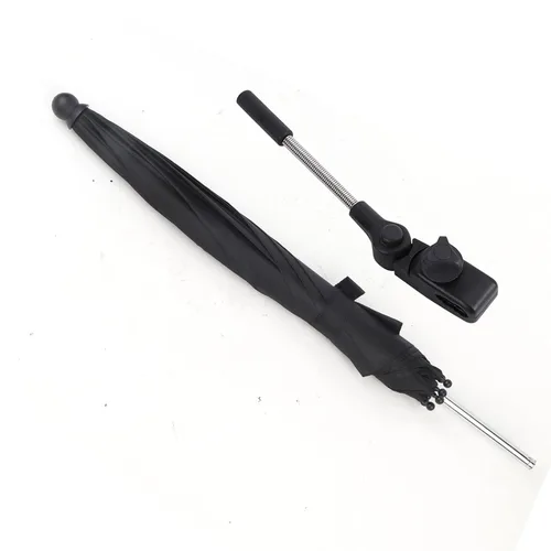 Vista 3 de Ejoyous Sombrilla ajustable para cochecito de bebé, sombrilla ajustable con abrazadera, sombrilla de rayos de sol, lluvia, sombrilla para silla