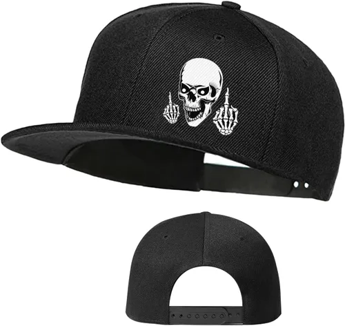 Vista 16 de Sombrero de patineta Snapback para hombre, sombreros de visera plana para niño, gorra de béisbol ajustable para adolescentes, deportes de hip hop