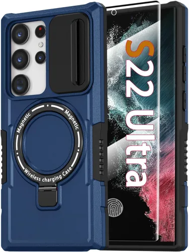 Vista 117 de Funda magnética para Samsung Galaxy Note 20 Ultra con soporte de anillo [con protector de pantalla] [Compatible con carga inalámbrica MagSafe] Funda