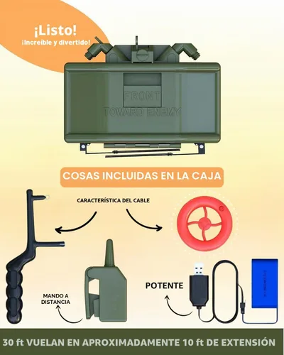 Vista 2 de Skywin Set de acción de juguete para juegos de simulación – Control remoto incluido, compatible con blasters de espuma (verde) Mando a distancia