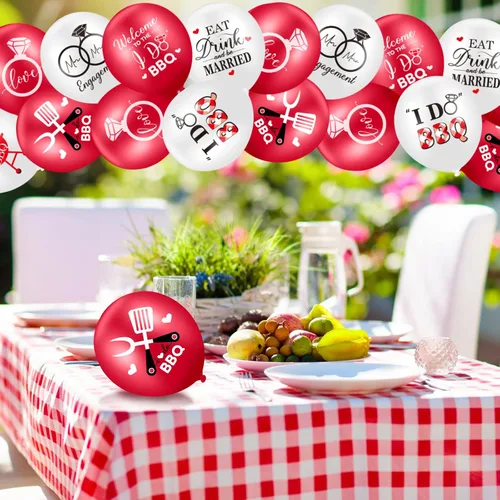 Vista 6 de 56 globos de barbacoa I Do a granel, decoraciones de baby shower, temática de boda, globos de látex, suministros de compromiso para verano