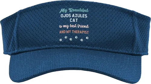 Vista 7 de Ojos Azules Cat Dad Mom Owner Lover Therapist and Friend Sport Sun Visor