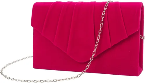 Vista 2 de CurvChic Bolso de noche para mujer, bolso de mano de ante sintético, bolso de fiesta, bolso de graduación nupcial