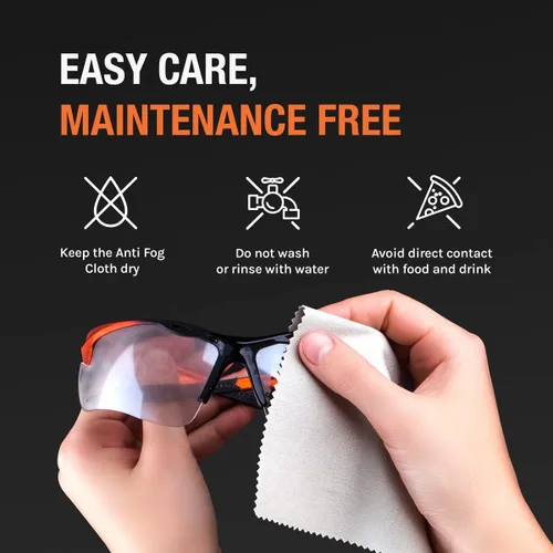 Vista 6 de ToolFreak Paquete de 2 paños para lentes antiniebla, tecnología única que evita el empañamiento en los lentes, lentes, cámara del teléfono, espejo