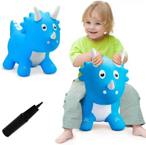 Vista 8 de VangeBow Caballo Saltarín para Niños de 1 a 3 años, Juguetes Inflables de Animales Saltarines para Niñas y Niños de 1, 2, 3, 4, 5 años, Juguetes