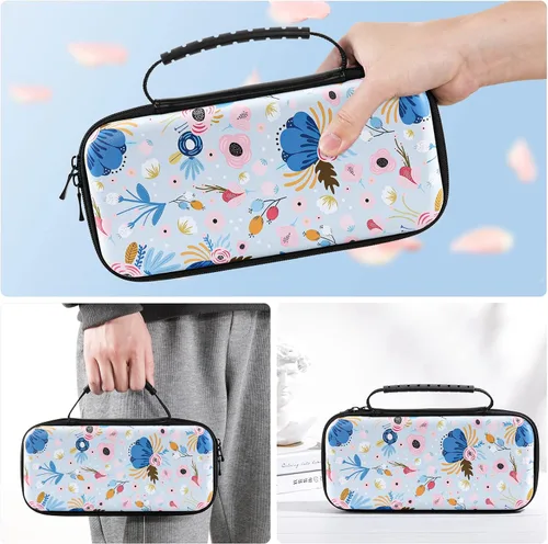 Vista 7 de MoKo Funda de transporte para Nintendo Switch modelo OLED Nintendo Switch, carcasa rígida portátil de viaje con 10 ranuras para tarjetas de juego