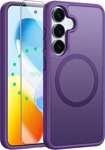 Vista 110 de FNTCASE para Samsung Galaxy Z Fold 7 Estuche Magnético: Funda de Teléfono Celular con Textura Mate Translúcida, Protección contra Caídas de Grado