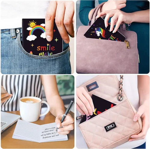 Vista 5 de 24 cuadernos inspiradores a granel, bonitos cuadernos motivacionales, cuadernos de bolsillo pequeño con forro positivo inspirador para el hogar