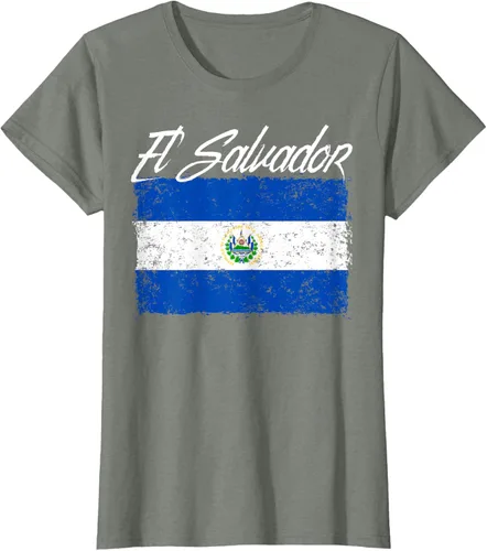 Vista 18 de Camiseta Salvadoreña Bandera El Salvador