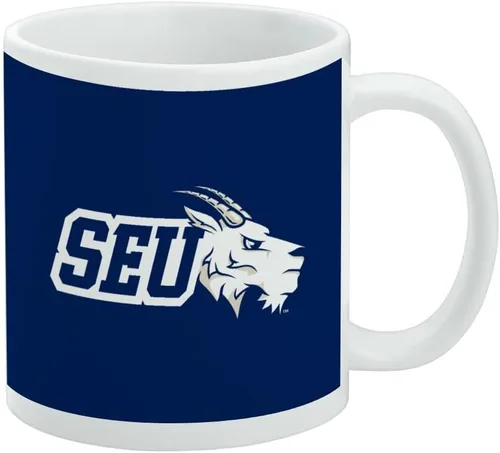 Vista 334 de Taza de cerámica con el logotipo principal de la Universidad Rider, taza de regalo novedosa para café, té y bebidas calientes, 11oz, blanca
