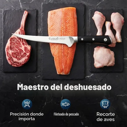 Vista 4 de Cutluxe Juego de cuchillos de trinchar para barbacoa y pechuga, rebanar de 12 pulgadas y cuchillo de deshuesar de 6 pulgadas