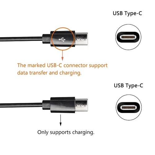 Vista 2 de CERRXIAN Cable de carga divisor USB tipo C, cable de carga múltiple 2 en 1 de 1 pies, USB A a 2 USB tipo C Y Splitter Data Snyc cable