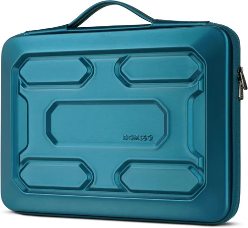 Vista 12 de DOMISO Funda para laptop de 13.3 pulgadas con asa, bolsa para computadora a prueba de golpes, funda protectora impermeable EVA para portátiles