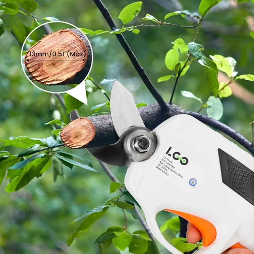 Vista 3 de LIGO Tijeras de Poda Inalámbricas de 7.2V para Cuidado de Jardín con Protección de Seguridad, Diámetro Máximo de Corte de 13mm incl. Batería