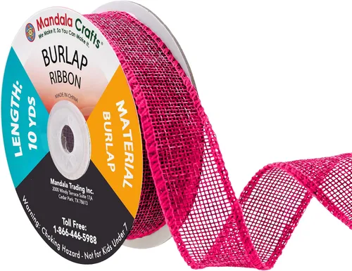 Vista 20 de Mandala Crafts Cinta de arpillera negra de 1.5 pulgadas de ancho para manualidades, rollo de 20 yardas de cinta rústica de arpillera para coronas
