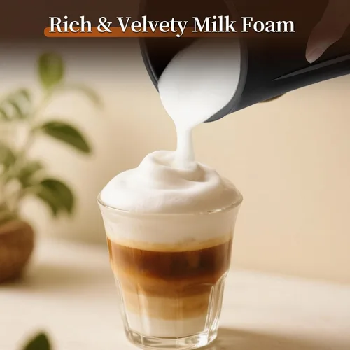 Vista 6 de 4-in-1 Milk Frother, Liksiy Milk Frother and Steamer, Auto Shut-Off Coffee Frother with Hot & Cold Foam, Quiet Design Frother Machine for Latte