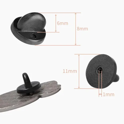 Vista 5 de Lapel Pin Backs, Safety Backs for Brooch Tie Hat Badge Insignia
