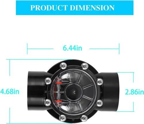 Vista 7 de Reemplazo para válvula de retención Jandy 7305 de 180 grados de 2 a 2.5 pulgadas, compatible con ajuste de flujo recto para piscinas y spas