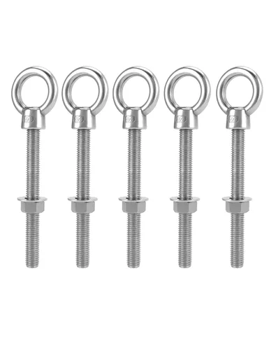 Vista 15 de QWORK Cáncamos roscados, paquete de 5, 3/4" x 4" tornillos de acero inoxidable de grado marino para hombro