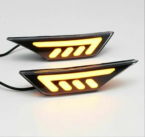 Vista 3 de Luces intermitentes LED negras para Honda Civic 2016-2020, un par de luces LED negras de señalización de giro