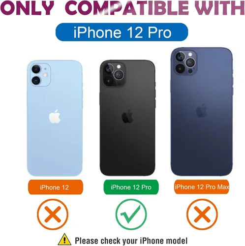 Vista 5 de Funda magnética con purpurina compatible con iPhone 12 Pro de 6.1 pulgadas, funda de lujo con diseño de corazón de amor, compatible con MagSafe