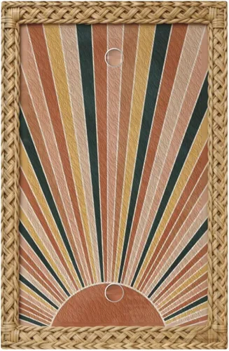 Vista 97 de Cubiertas de Interruptor de Luz Artísticas Decorativas Boho Figura Abstracta Interruptor de Pared Único Placa de Interruptor Decorativo Placa