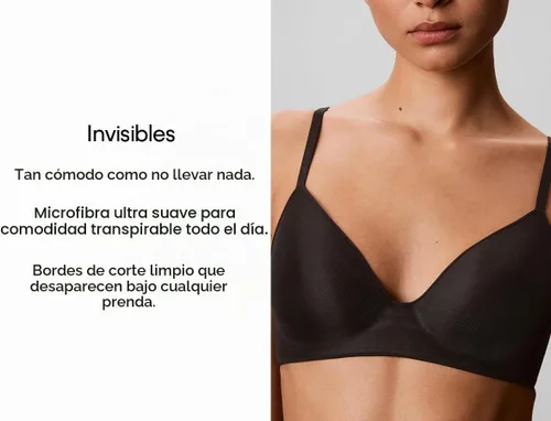 Vista 7 de Calvin Klein - Bralette ajustable, invisible, con tirantes delgados ajustables, para mujer Bare