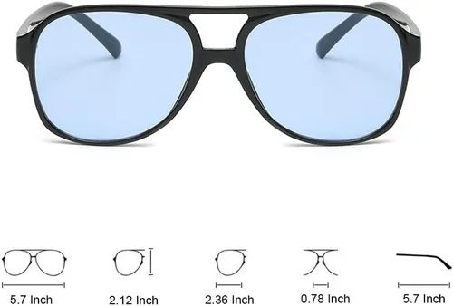 Vista 2 de Ridering Gafas de sol cuadradas retro para mujeres y hombres, con tonos vintage, UV400, lentes de sol clásicos grandes de doble puente estilo aviador