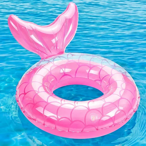 Vista 19 de MoKo Anillo de natación inflable, lindo flotador de piscina, decoración de tubo, tubos de natación, piscina al aire libre, playa, flotadores