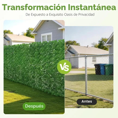 Vista 5 de Bybeton Rejilla de privacidad para valla de privacidad de 40 x 120 pulgadas